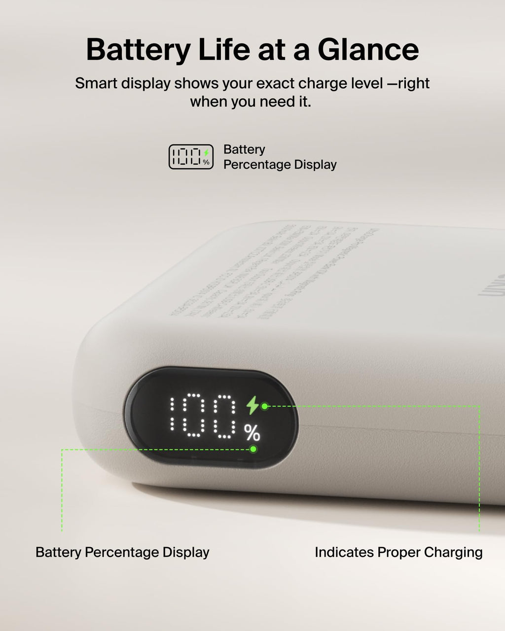 Belkin MagSafe Power Bank 10,000mAh, Qi2.2 25W Portable Charger w/Kickstand, Magnetic Back Supports MagSafe Accessories, Digital Display, Wireless Charging Battery Pack for iPhone 17, Pixel - Sand