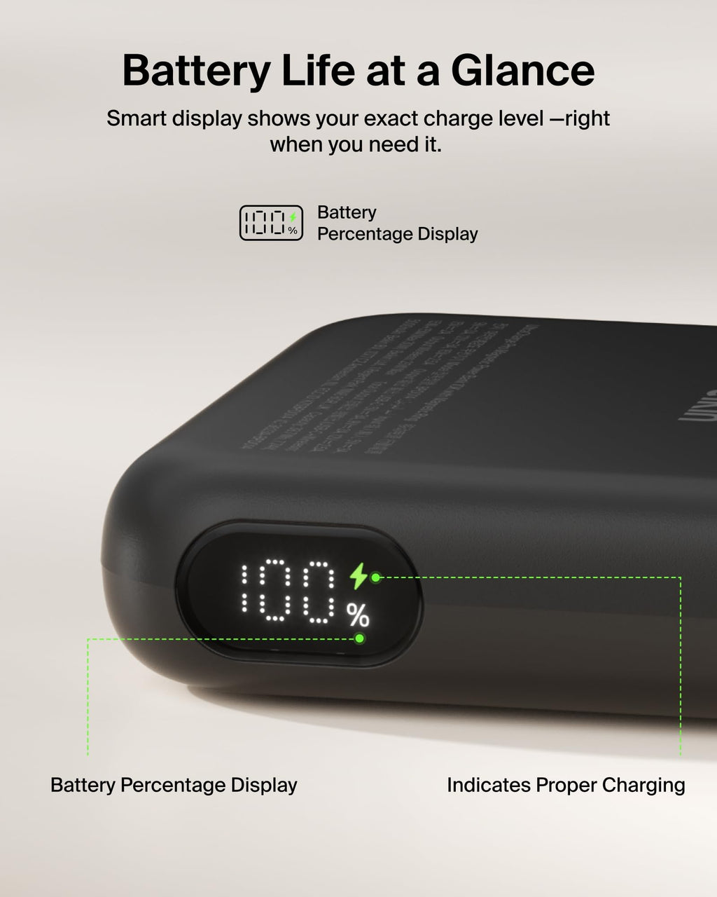 Belkin MagSafe Power Bank 10,000mAh, Qi2.2 25W Portable Charger w/Kickstand, Magnetic Back Supports MagSafe Accessories, Digital Display, Wireless Charging Battery Pack for iPhone 17, Pixel - Sand