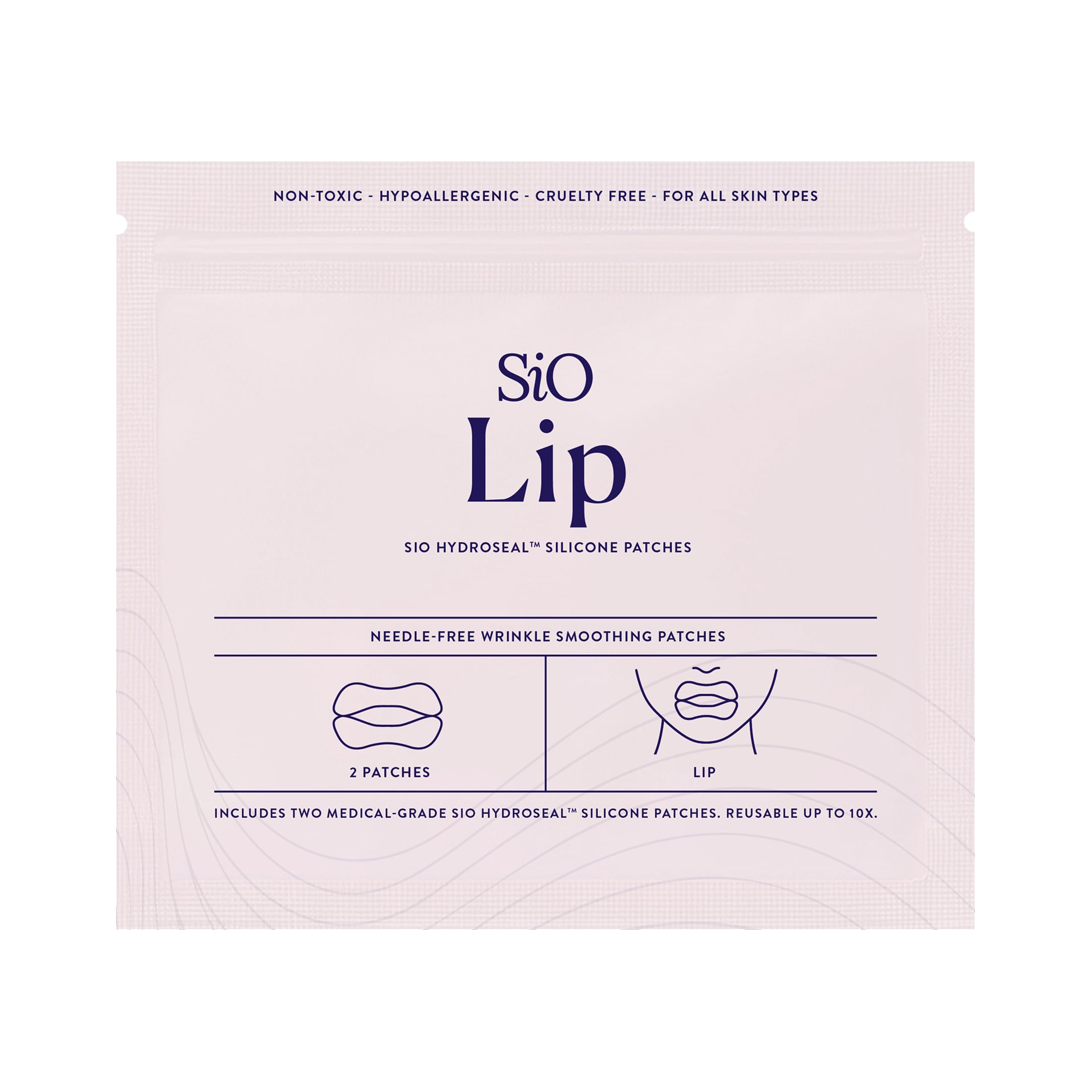 SiO Beauty Super LipLift - Wrinkle-Smoothing, Medical-Grade Silicone Patches for Fine Lines - Reusable Up to 10x - Cruelty-Free & Eco-Friendly Beauty Patches for Lips & Smiles - 1 Set (2 Patches)