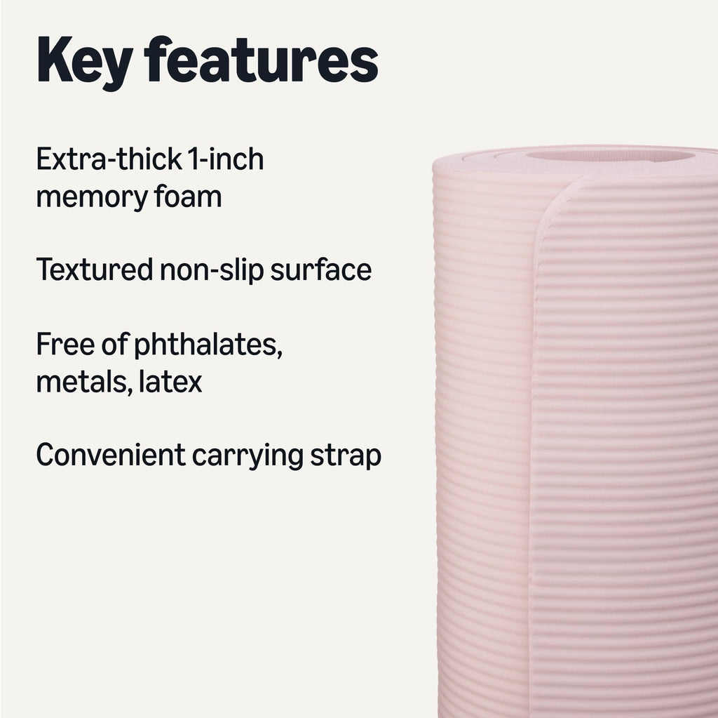 Amazon Basics Extra Thick Exercise Yoga Mat with Carrying Strap