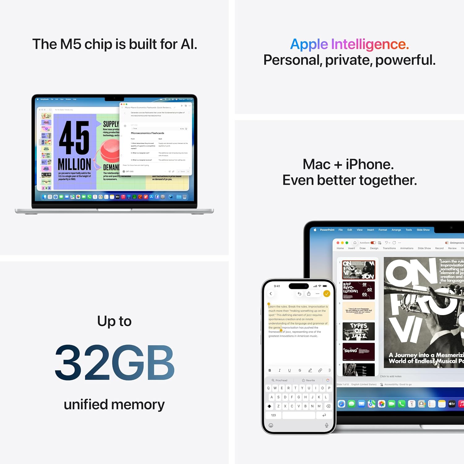 Apple 2026 MacBook Air 13-inch Laptop with M5 chip: Built for AI, 13.6-inch Liquid Retina Display, 24GB Unified Memory, 1TB SSD, 12MP Center Stage Camera, Touch ID, Wi-Fi 7; Sky Blue