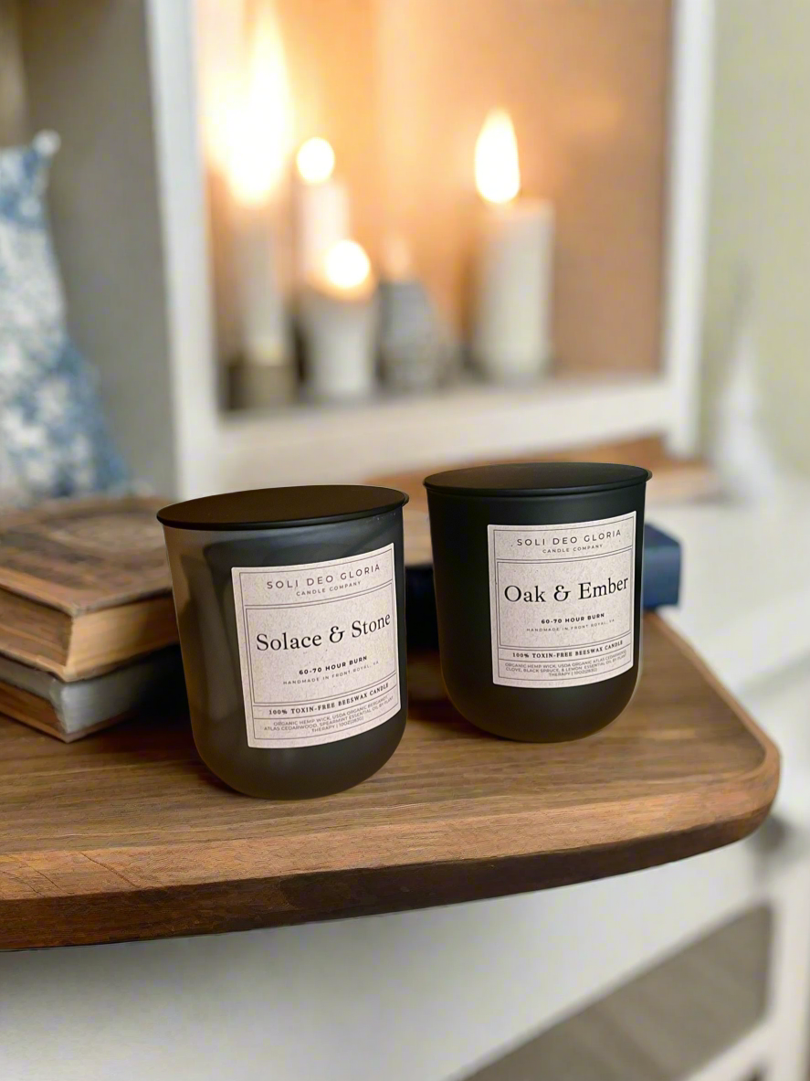 Seasons Changing Bundle Gift Set | 2 Beeswax Candles with Organic Essential Oil