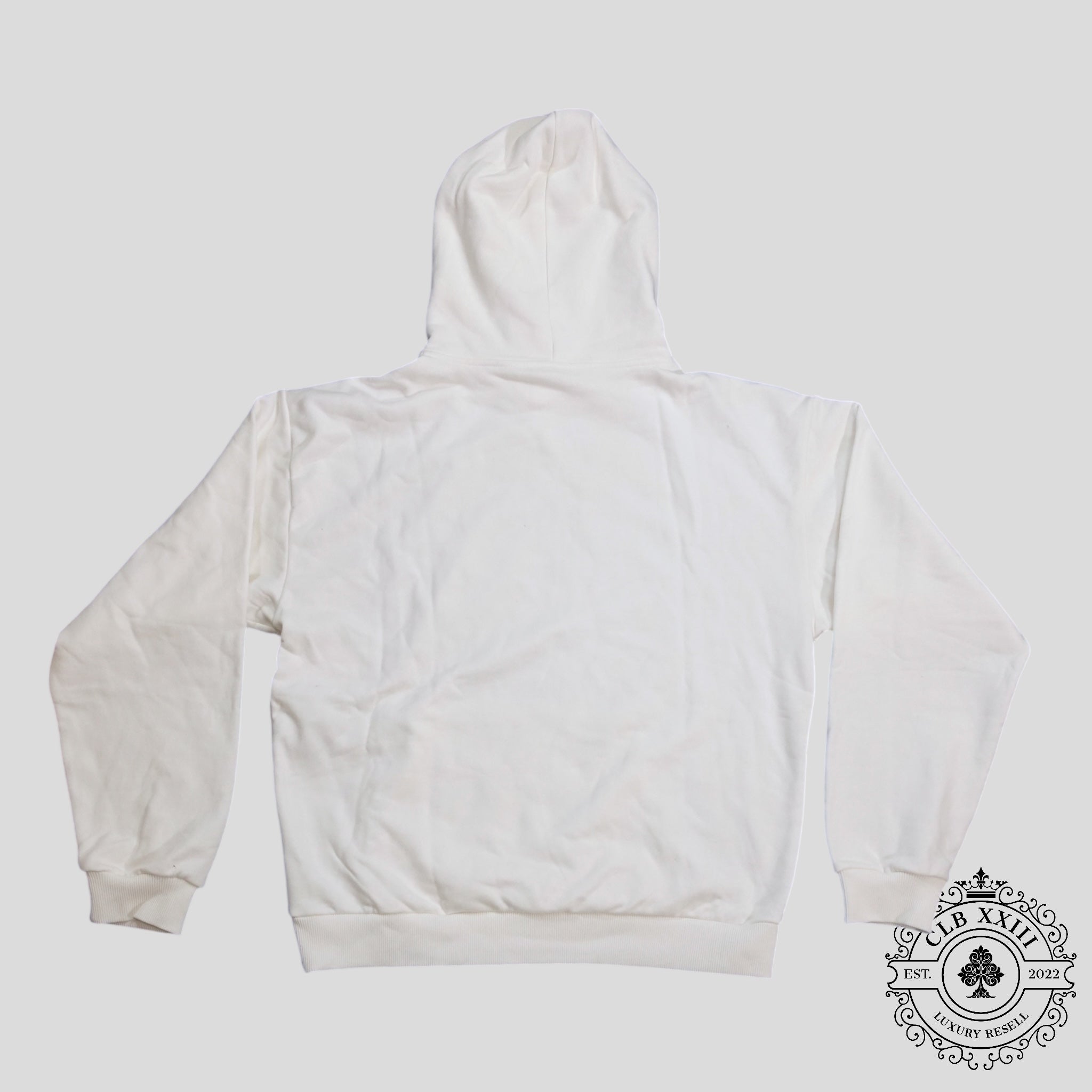 Celine Homme Logo Hoodie in White