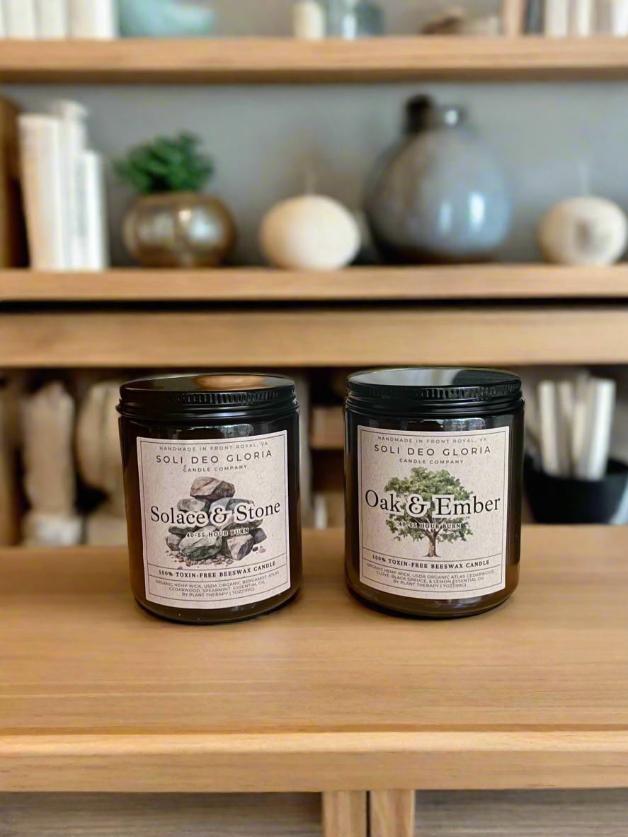 Seasons Changing Bundle Gift Set | 2 Beeswax Candles with Organic Essential Oil