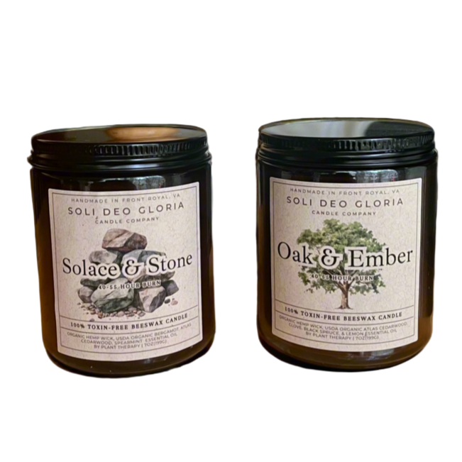 Seasons Changing Bundle Gift Set | 2 Beeswax Candles with Organic Essential Oil