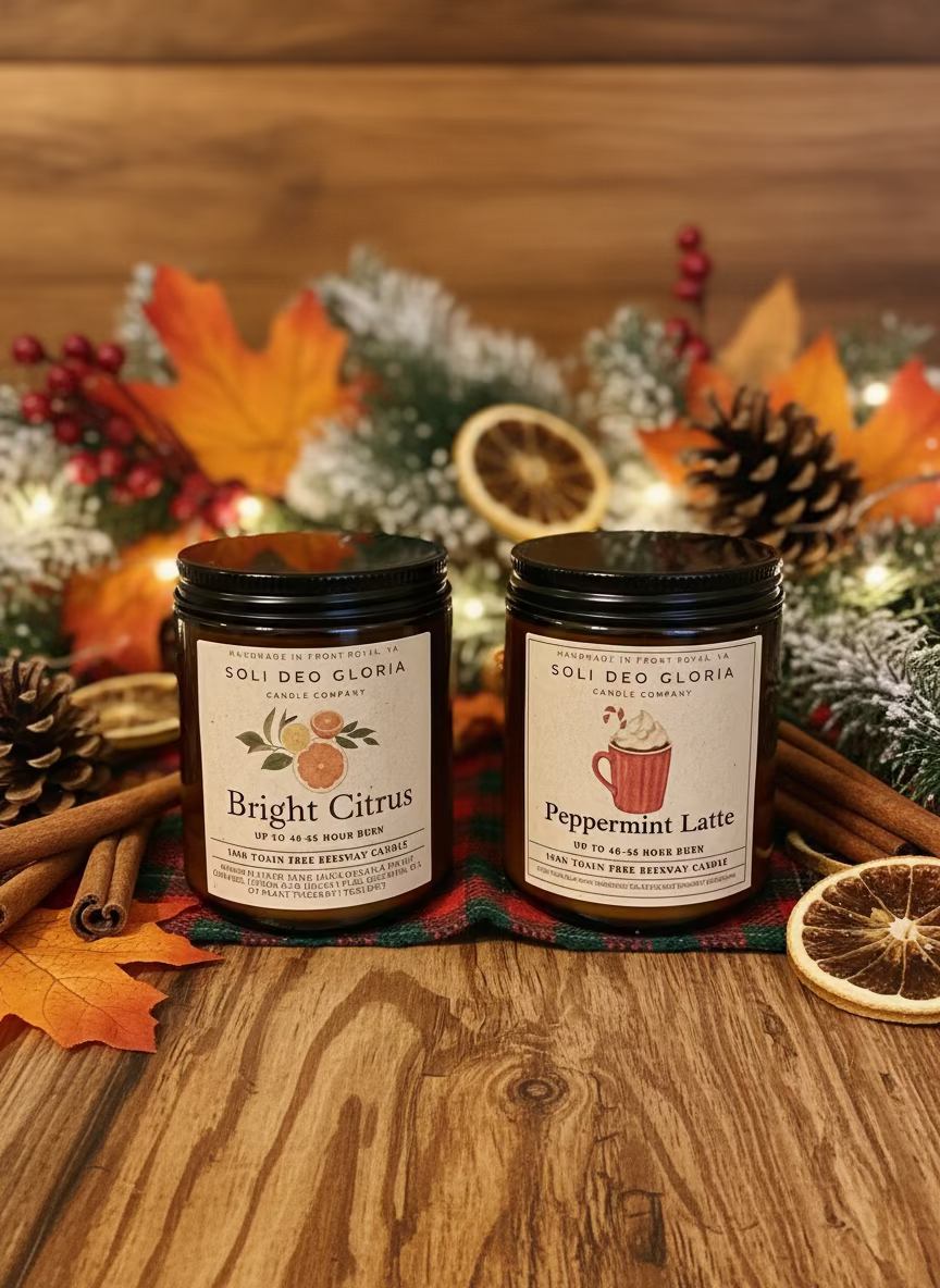 Fall & Winter Beeswax Candle Bundle | 4 Pack