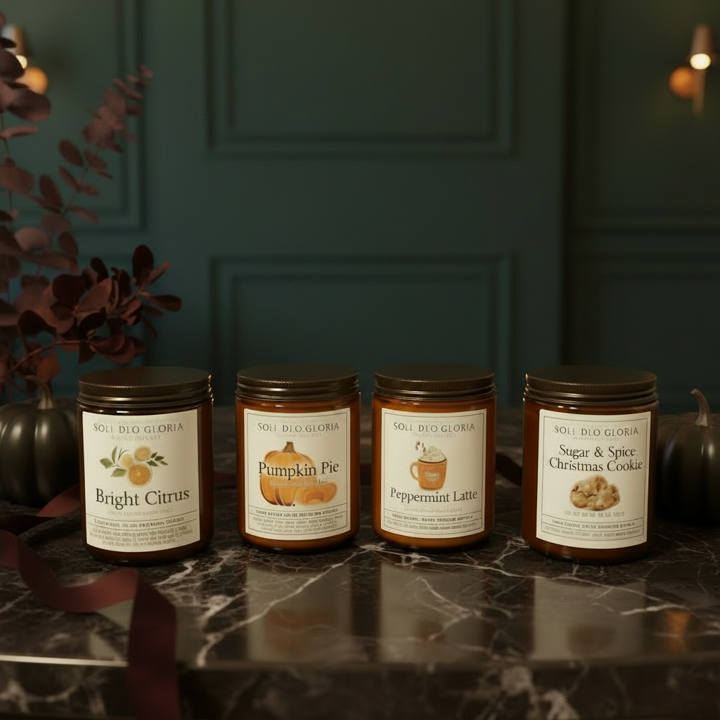 Fall & Winter Beeswax Candle Bundle | 4 Pack