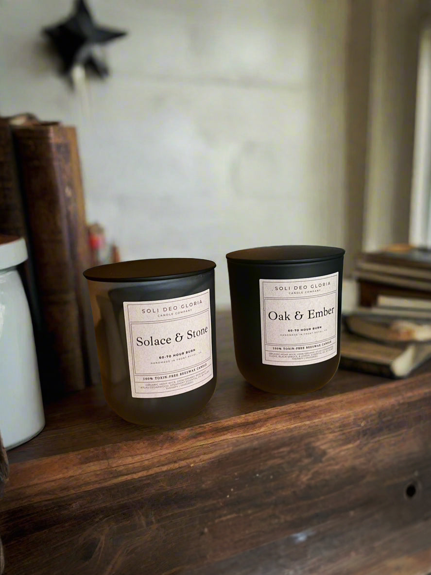 Seasons Changing Bundle Gift Set | 2 Beeswax Candles with Organic Essential Oil