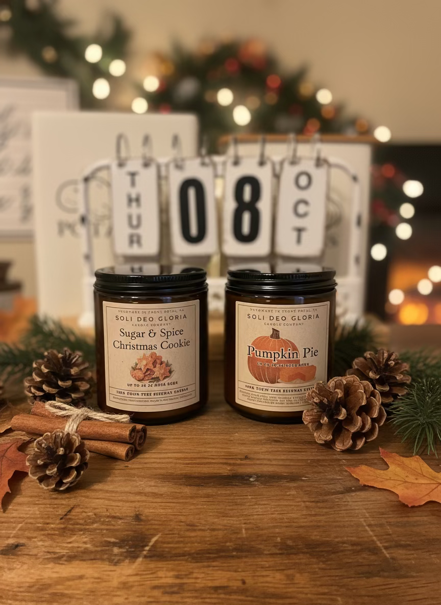 Fall & Winter Beeswax Candle Bundle | 4 Pack