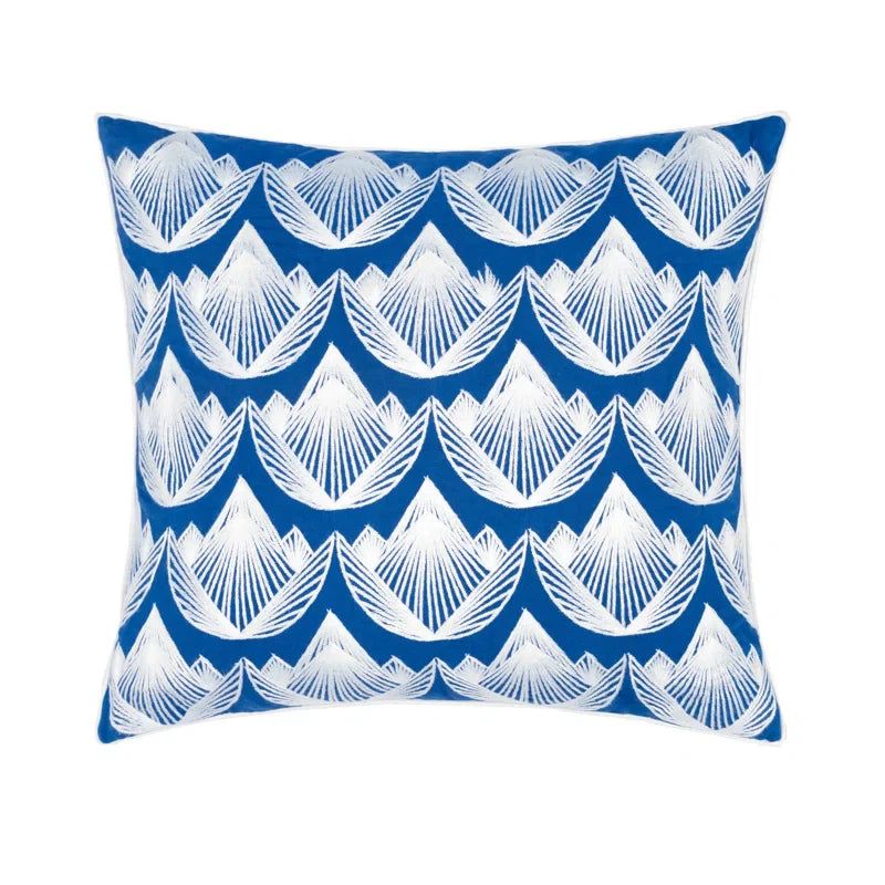 Lotus Decorative Pillow White/Blue