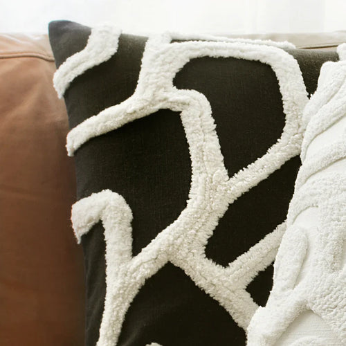 Black/White Kobo Decorative Pillow