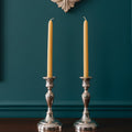 Slim Minimalist Beeswax Taper Candles 8 Inch Tall