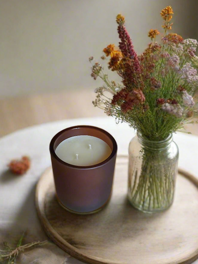 Frankincense & Myrrh Beeswax Candle | Essential Oil Infused