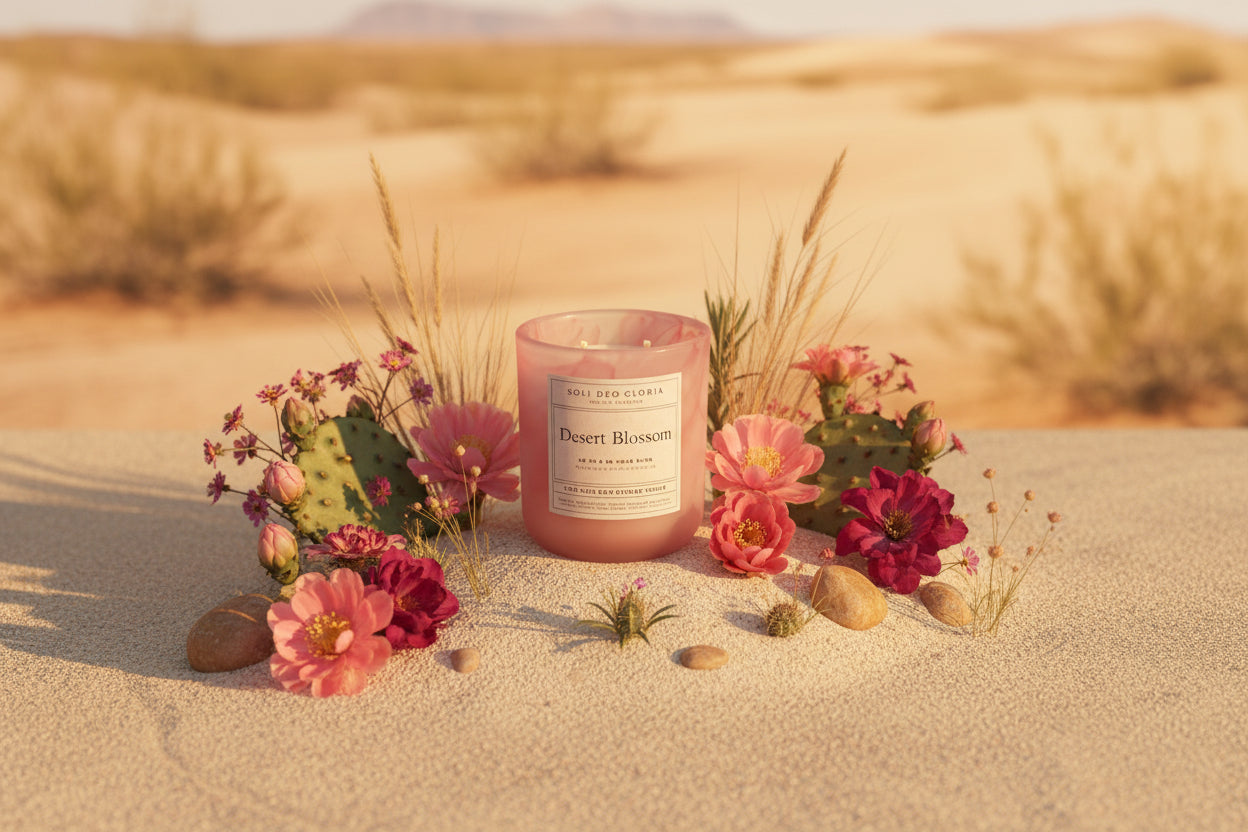 Desert Blossom | Essential Oil & Extract Infused Beeswax Candle